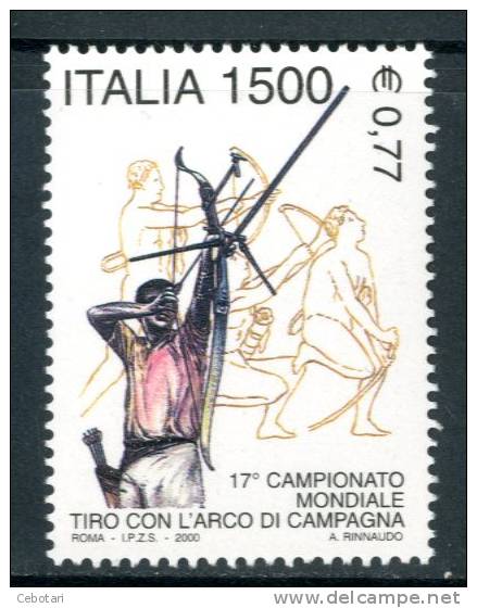 ITALIA / ITALY 2000** - Tiro Con L'arco Di Campagna - 1 Val. MNH  Come Da Scansione - Tiro Con L'Arco