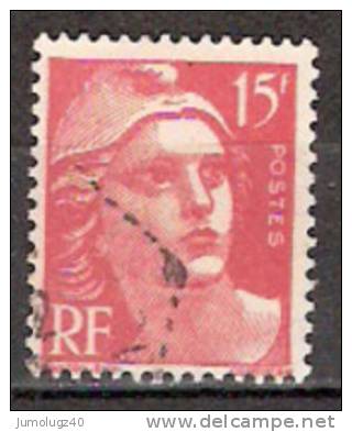 Timbre France Y&T N° 813 (05) Obl.  Mariann De Gandon.  15 F. Rouge. Cote 0,15 € - 1945-54 Marianne Of Gandon