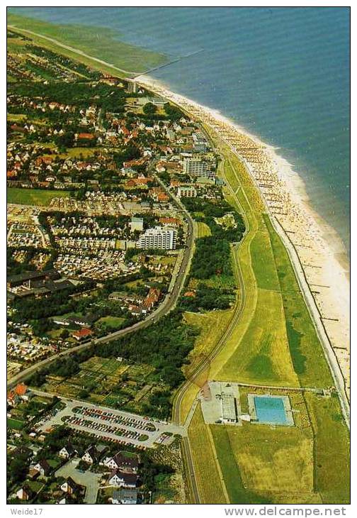 01012 CUXHAVEN - Luftaufnahme Von Duhnen Mit Blick Auf Das Meerdwasserfreibad Steinmarne - Cuxhaven