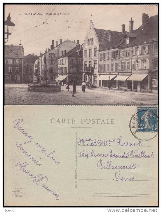 FRANCE SAINT - AVOLD PLACE DE LA VICTORIE OLD POSTCARD - D0010 - Saint-Avold