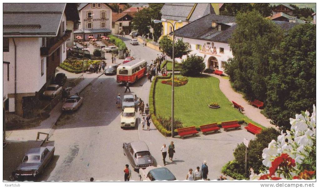 Igls - Dorfplatz: 2x CITROËN DS & AMI, RENAULT 8, VW 1500, FORD TAUNUS 17M P3 & TAUNUS COUPÉ-Voiture/Auto/ Car  Austria - Voitures De Tourisme
