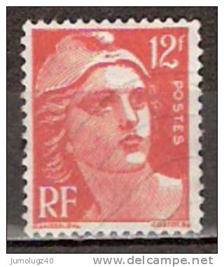 Timbre France Y&T N° 885 (04) Obl.  Mariann De Gandon.  12 F. Orange. Cote 0,30 € - 1945-54 Marianne Of Gandon