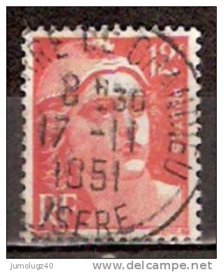 Timbre France Y&T N° 885 (05) Obl.  Mariann De Gandon.  12 F. Orange. Cote 0,30 € - 1945-54 Marianne Of Gandon