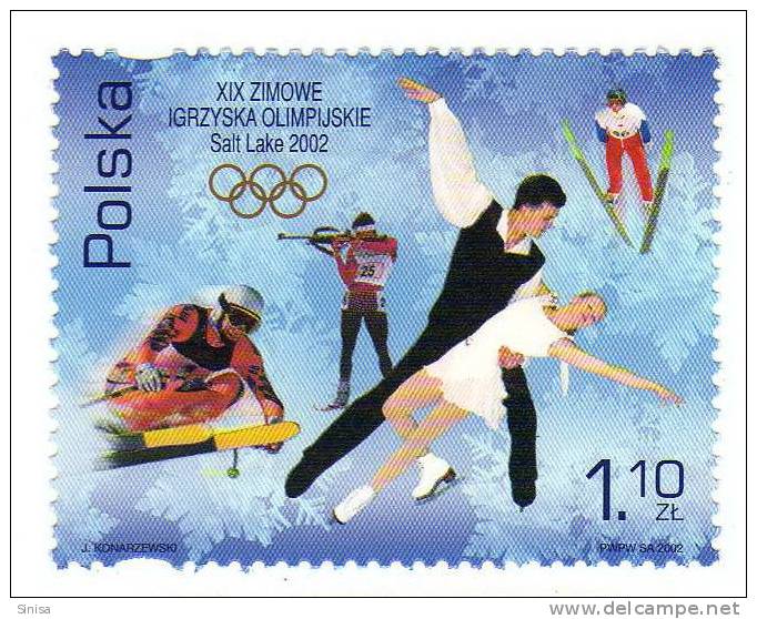 Poland / Winter Olympic Games Salt Lake City 2002 - Unused Stamps