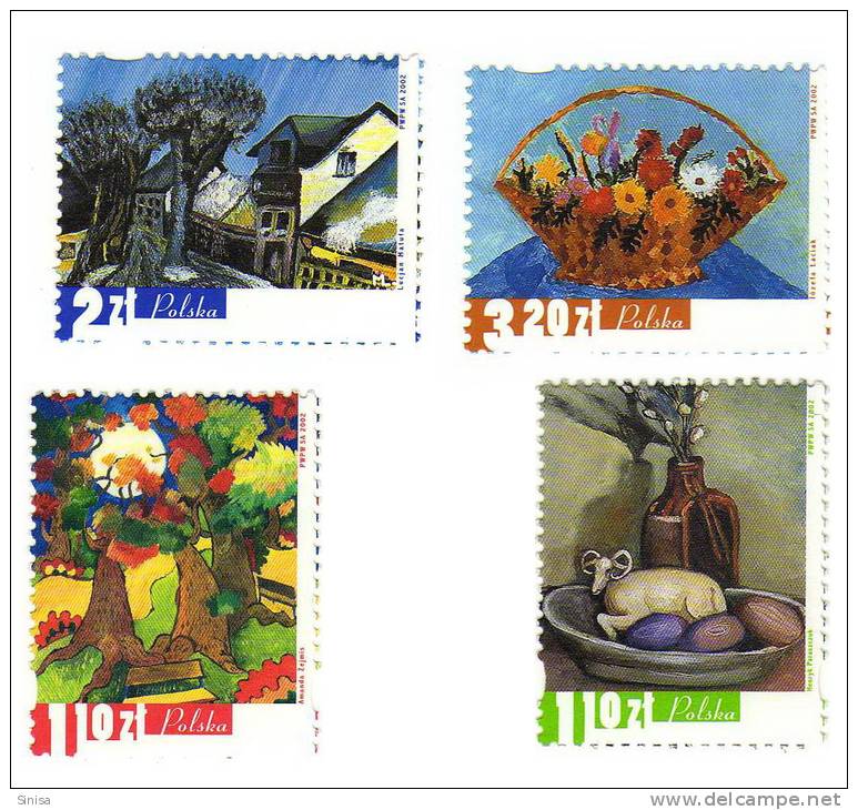 Poland / Art / Paintings / Flowers - Unused Stamps