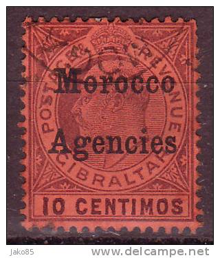 - MAROC BUREAU ANGLAIS - 1903 - YT N° 10  - Oblitéré - Edouard VII - - Bureaux Au Maroc / Tanger (...-1958)