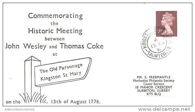 66710)FDC-commemorating The Historic Meeting Between John Wesley End Thomas Coke -kingston Mary 13-08-1776 - Unclassified