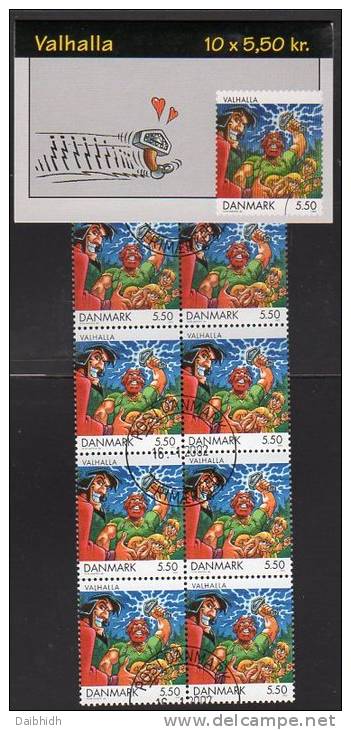 DENMARK 2002 Comic Characters 40Kr And 55Kr Booklets S119-20 With Cancelled Stamps. Michel 1299-300MH, SG SB219-20 - Carnets