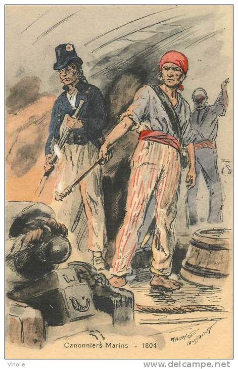 Réf : B -13-0445 : Uniforme Militaire Les Canonniers-marins 1804 Par Maurice Toussaint - Autres & Non Classés