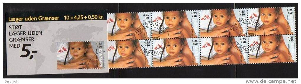 DENMARK 2003  Medecins Nans Frontiers Booklet S129 With Cancelled Stamps. Michel 1337MH, SG SB230 - Postzegelboekjes