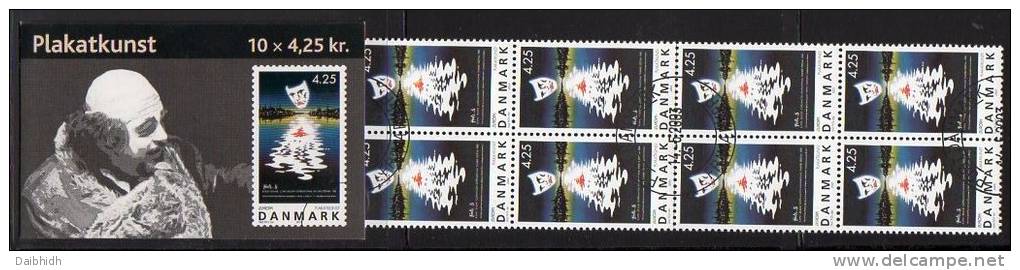 DENMARK 2003  Europa: Poster Art Booklets S131-32 With Cancelled Stamps. Michel 1341-42MH, SG SB231-32 - Carnets