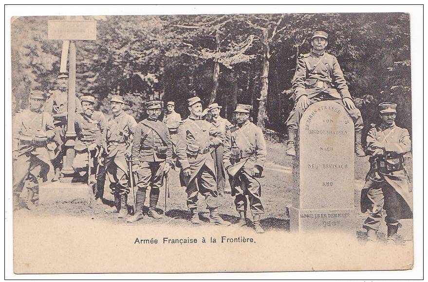 Armée Française à La Frontière.Animée.(voir Les 2 Scans).@@@@@Militaires. - Personnages