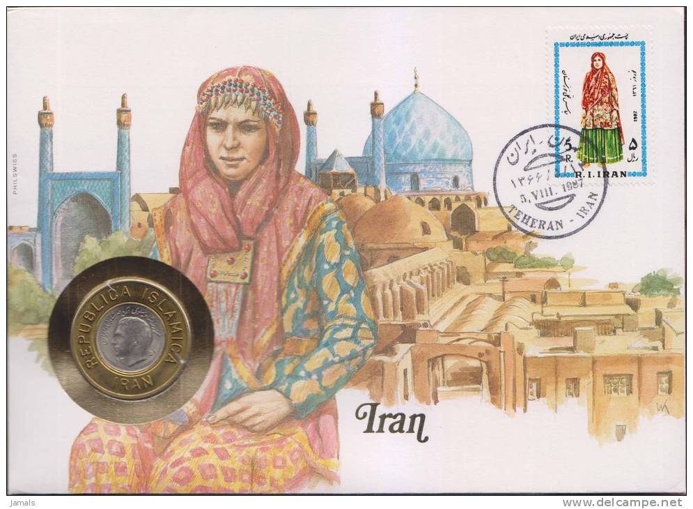 Mosque, Religion, Islam, Woman, Special Cover With Coin - Mosques & Synagogues