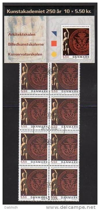 DENMARK 2004 Academy Of Art Booklet S137 With Cancelled Stamps. Michel 1368MH, SG SB238 - Libretti