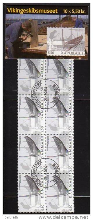 DENMARK 2004 Viking Ship Museum Booklets S139-40 With Cancelled Stamps. Michel 1377-78MH, Sg SB239-40 - Libretti