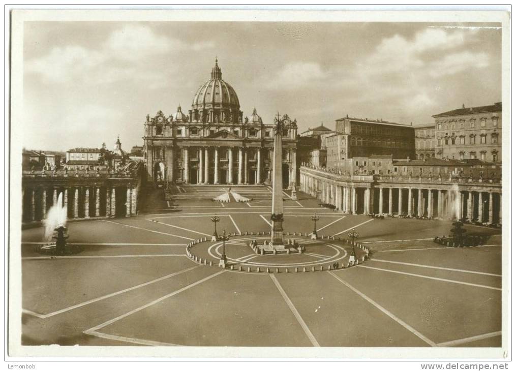 Italy, Roma, Rome, Piazza E Basilica Di S. PIetro, Unused RP Postcard [13472] - San Pietro