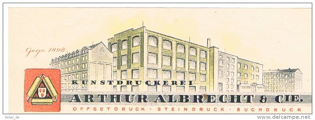 2 Rechnungen Kunstdruckerei Arthur Albrecht & Cie., Karlsruhe 1942 U. 1949 - Stamperia & Cartoleria