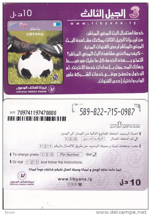 Libya, Prepaid C, Football. - Libye