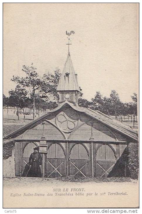 Militaria - Guerre 14-18 - Religion Eglise - Tranchées -  Bataillon Territorial - Weltkrieg 1914-18