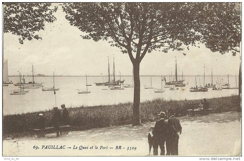 Pauillac Le Quai Et Le Port 1922 Scan Recto Verso - Pauillac