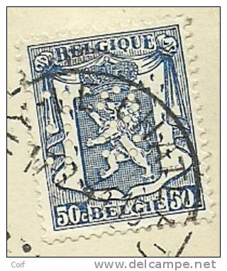 426 Op Kaart Met Stempel THY-LE-CHATEAU Firmaperforatie (perfin) " S E " Van Usines Metallurgiques De St-ELOI - 1934-51