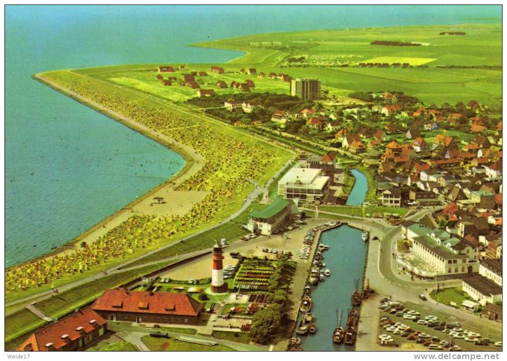 01150 BÜSUM - Blick Auf Den Ort Und Den Hafen - Buesum