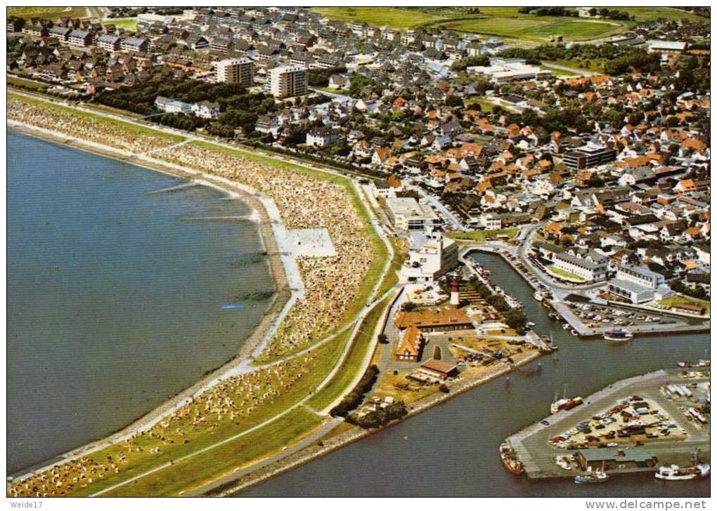 01153 BÜSUM - Blick Auf Den Ort Und Den Hafen - Buesum