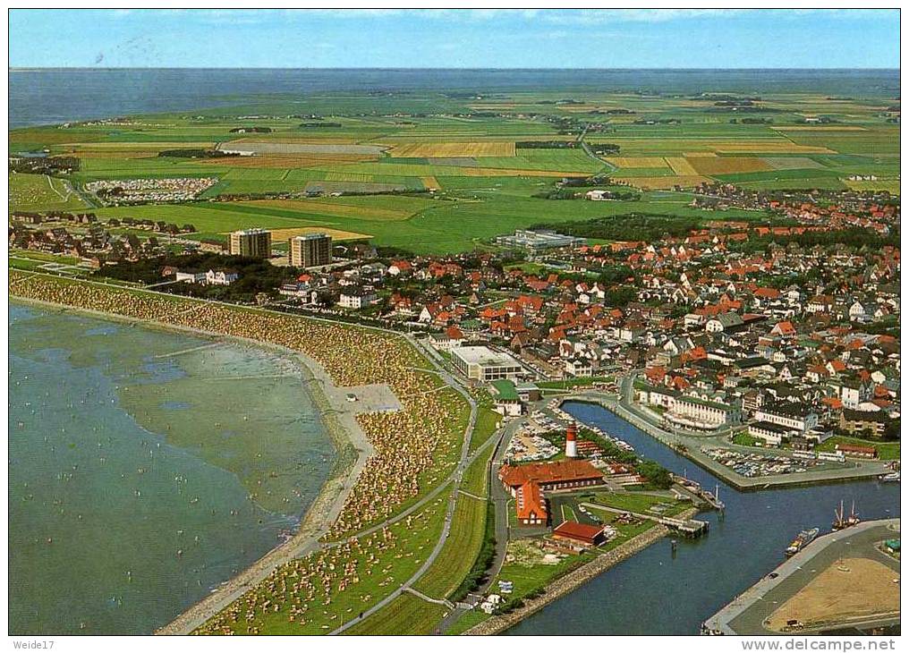 01155 BÜSUM - Blick Auf Den Ort Und Den Hafen - Buesum