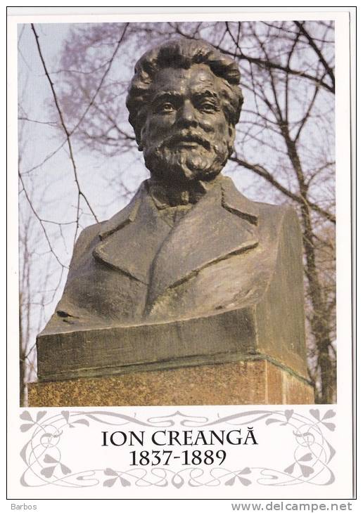 Moldova ; Moldavie ; Moldau ; Pre-paid Postcard ; 2009  ; Chisinau ; Bust ; I.Creanga ; Writer - Moldova