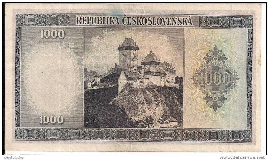 Czechoslovakia - 1945 - 1000 Korun - P65 - VF/XF - Czechoslovakia