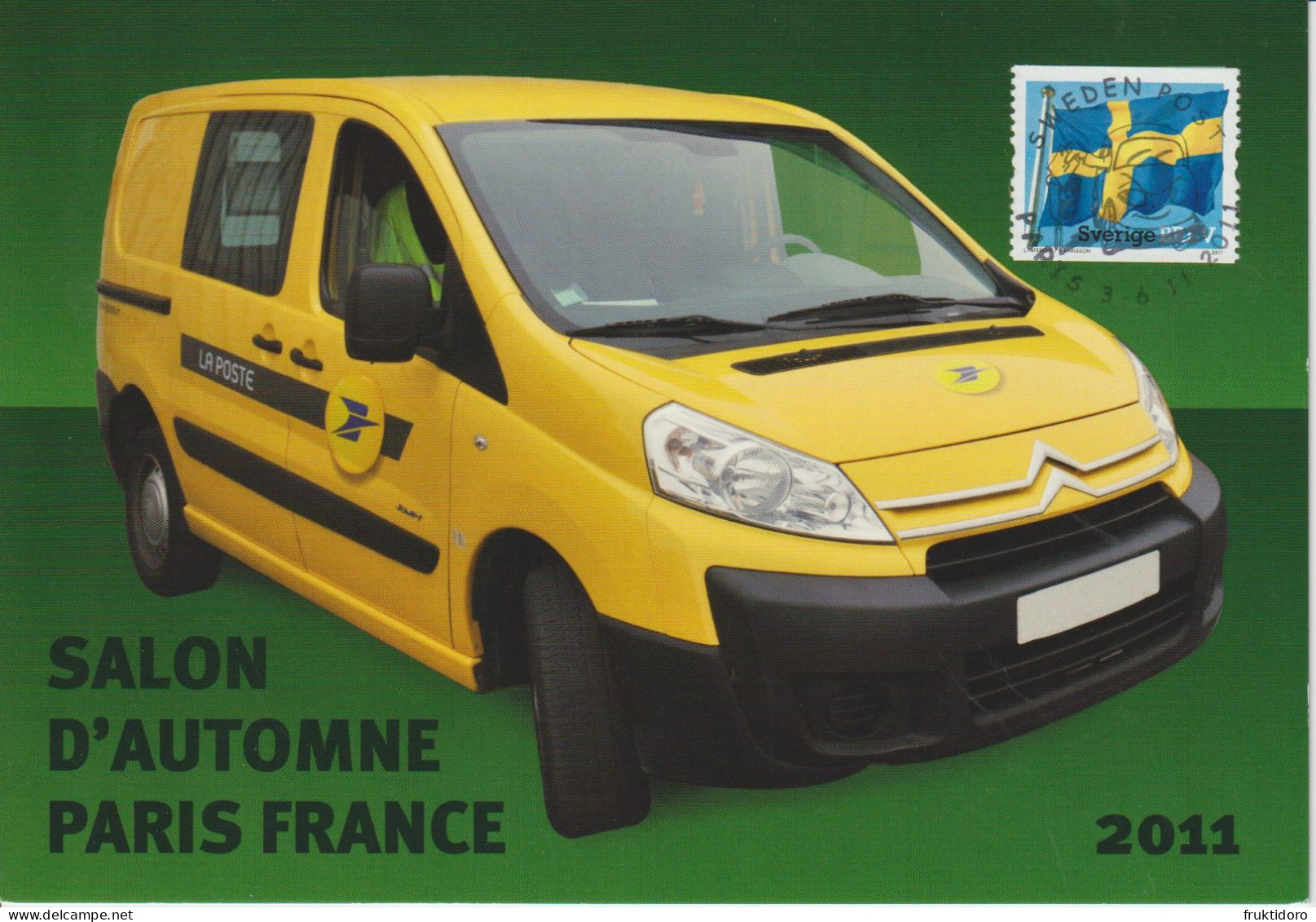 Sweden 2011 Exhibition Cards Postal Vehicles Yokohama (Japan) - Sindelfingen (Germany) - Wuxi (China) - Paris (France)