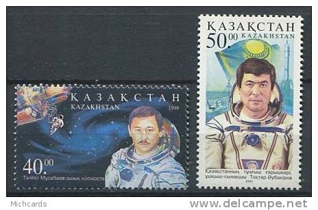 102 KAZAKHSTAN 1999 - Espace Portait Cosmonaute  - Neuf Sans Charniere (Yvert 232/33) - Kazakhstan