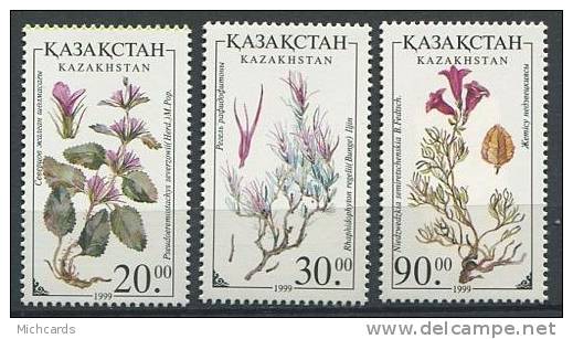 102 KAZAKHSTAN 1999 - Fleur Blumen Flower - Neuf Sans Charniere (Yvert 216/18) - Kazakhstan