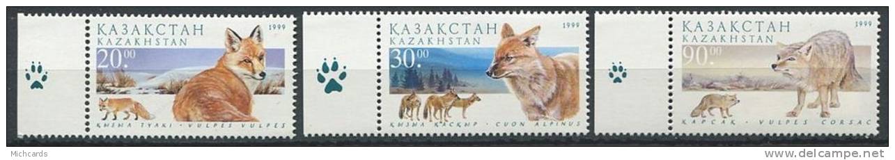 102 KAZAKHSTAN 1999 - Renard Dhole Corsac - Neuf Sans Charniere (Yvert 228/30) - Kazakhstan