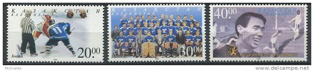 102 KAZAKHSTAN 1999 - Sport Hockey Athletisme - Neuf Sans Charniere (Yvert 237/39) - Kazakhstan