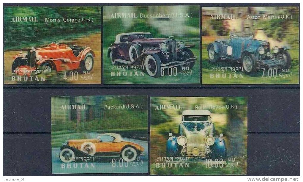 1971 BHOUTAN PA 88-92** Voitures Anciennes, Rolls Royce - Bhutan