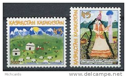 102 KAZAKHSTAN 2004 - Dessin Enfant - Neuf Sans Charniere (Yvert 406/07) - Kazakhstan