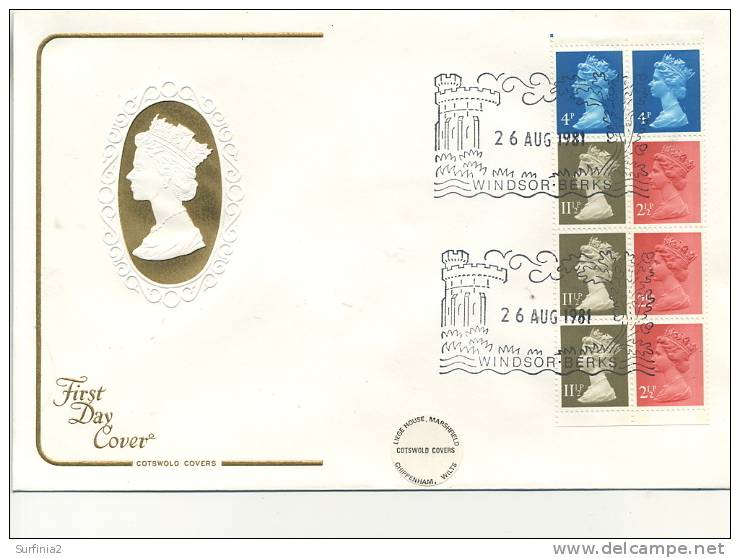 DECIMAL  -  1981  SE-TENANT BOOKLET FIRST DAY COVERS - WINDSOR CANCEL - 1981-90 Ediciones Decimales