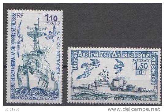 TAAF 1980 - Antarctic - Birds - Ship - Mi 138-39 - MNH - Unused Stamps