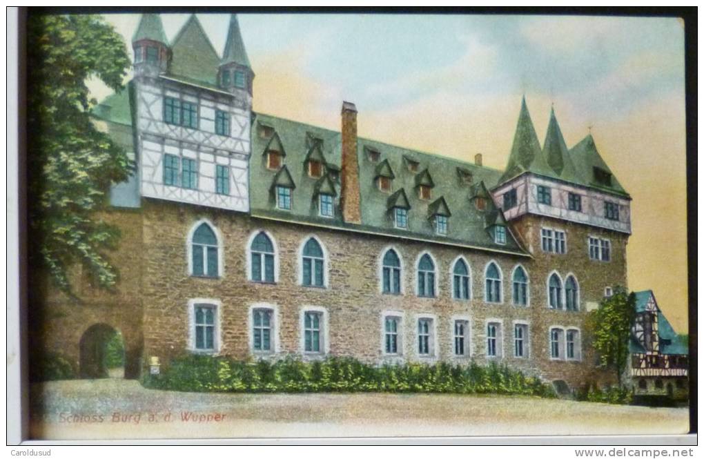 Cpa Lot 2x RARE Schloss Burg A D Wupper Cour Kapelle Schlossbau Verein N° 27 Et 12  +- 1910 - Wuppertal
