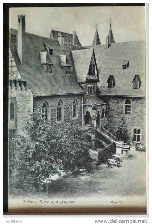 Cpa Lot 2x RARE Schloss Burg A D Wupper Cour Kapelle Schlossbau Verein N° 27 Et 12  +- 1910 - Wuppertal