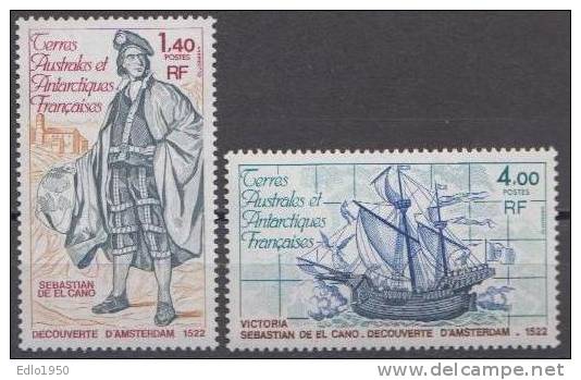 TAAF 1980 - Antarctic - Ship - Mi 142-43- MNH - Unused Stamps