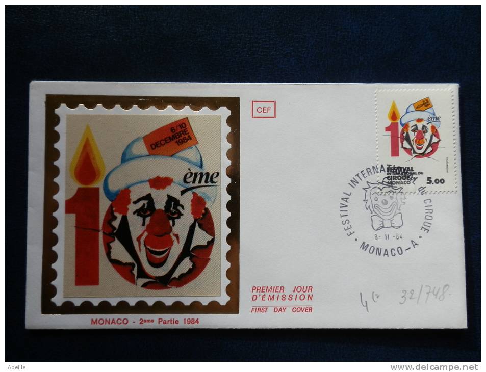 32/748   FDC   MONACO - Circus