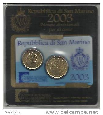 Minikit 2003 REPUBBLICA DI SAN MARINO - 20 + 50 Cents. - San Marino