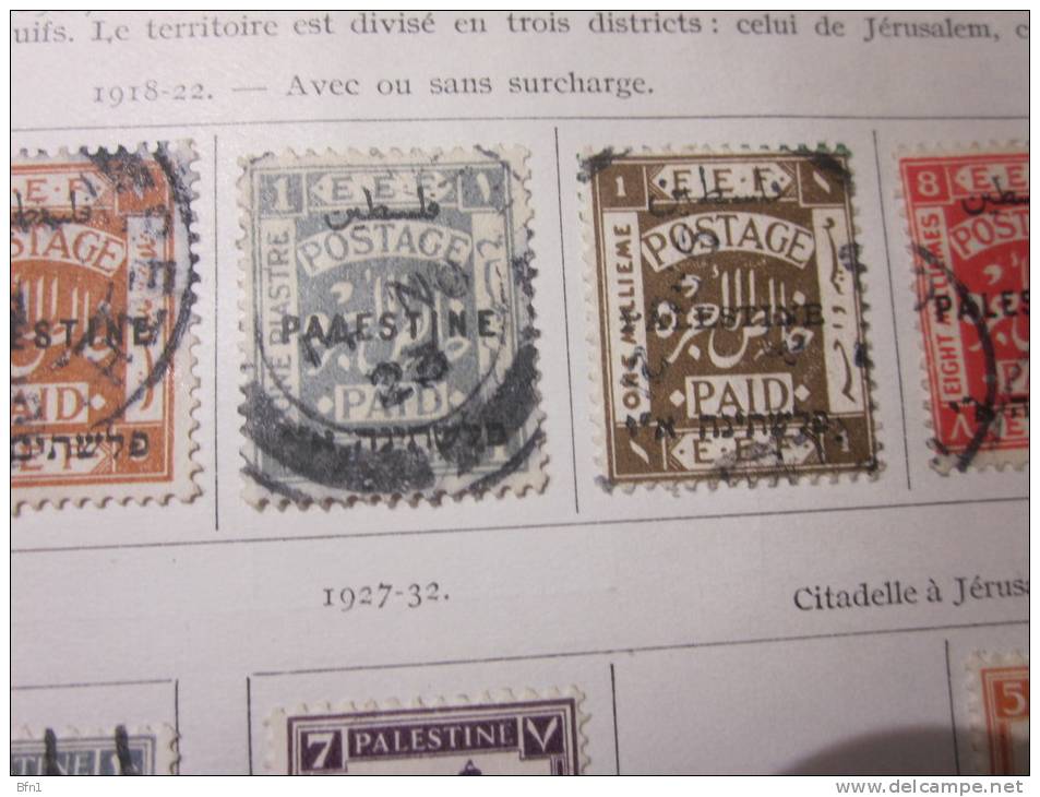 COLLECTION PLANCHES TIMBRES PALESTINE DEBUT 1918 VOIR PHOTOS - Palestine