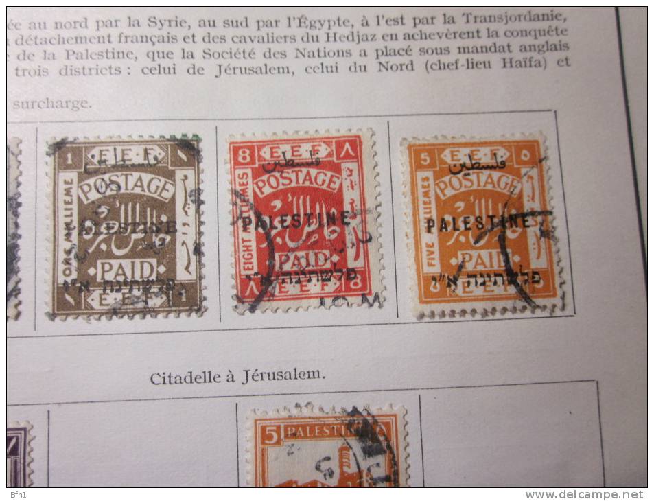 COLLECTION PLANCHES TIMBRES PALESTINE DEBUT 1918 VOIR PHOTOS - Palestina