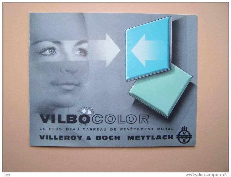 VILLEROY & BOCH VILBOCOLOR Publicité Carrelage Salle De Bain Usines LA FERTE-GAUCHER & METTLACH - Publicités