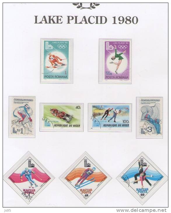 ROUMANIE.HONGRIE.NIGER.TCHECOSLOVAQUIE. Lake Placid 1980;jeux Olympiques. Olympic - Invierno 1980: Lake Placid