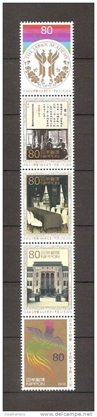 JAPAN NIPPON JAPON ACADEMY PRIZES CENTENARY 2010 / MNH / 5119 - 5123 - Unused Stamps