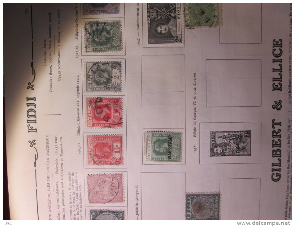 COLLECTION TIMBRES FIDJI  DEBUT 1878 VOIR PHOTOS (timbres Livrés Détachés) - Fiji (...-1970)